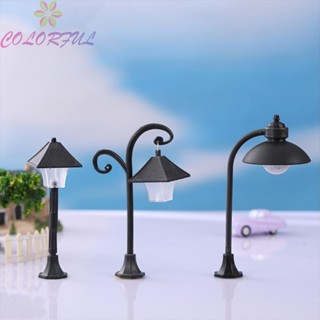 【COLORFUL】Lights Ornament 15 X 8. 9 X 5cm Black Model Street PVC Post Lights Ornament