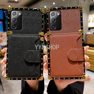 Yyn เคสโทรศัพท์มือถือหนัง กันกระแทก พร้อมช่องใส่บัตร สําหรับ Samsung Galaxy Note 20 Ultra Note10+ Note9 Note8