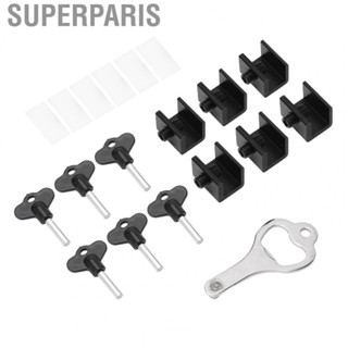 Superparis Window Lock Safe Sliding Door Wide Application Aluminum Alloy Stable Delicate Appearance 6 Set Easy Installation with Key