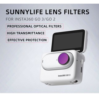 Sunnylife Insta360 GO 3 ฟิลเตอร์ ND ND ฟิลเตอร์ MCUV CPL นิ้วหัวแม่มือ กล้องกีฬา GO 2 สากล