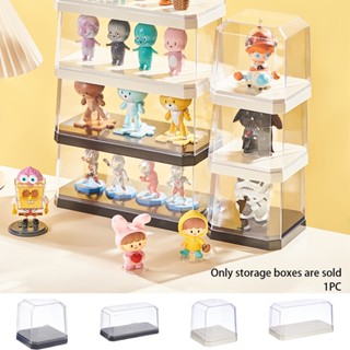 แท่นวางตั้งโต๊ะ Clear Storage Home Decor Office Doll Stackable Collectible Toy Figure Display Caseมีสินค้า