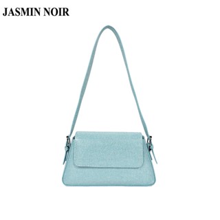 Jasmin NOIR กระเป๋าสะพายไหล่ กระเป๋าถือ ผ้าขนสัตว์ ขนาดเล็ก เรียบง่าย สําหรับสตรี