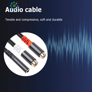 สายเคเบิล RCA 3.5 มม. เป็น 2 RCA ตัวแยก Y ตัวเมีย เป็นตัวเมีย สําหรับเครื่องขยายเสียงเครื่องเล่น MP3