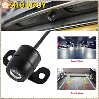 SHOUOUY กล้องมองหลังรถยนต์ CMOS ความละเอียดสูง 12V Night Vision 4LED สีดํา