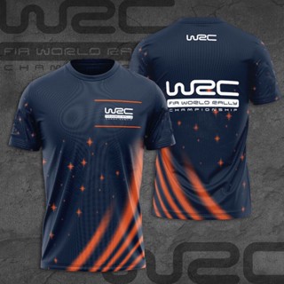 W2c เสื้อยืดลําลอง แขนสั้น พิมพ์ลาย World Rally Championship Pirelli Fanatec 3D แฟชั่นฤดูร้อน สําหรับผู้ชาย ผู้หญิง