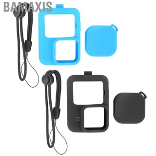 Bamaxis Protective Case Soft Silicone -dust -fall Action Cover with Wrist Lanyard Lens Cap for GoPro 9 Sports Cameras