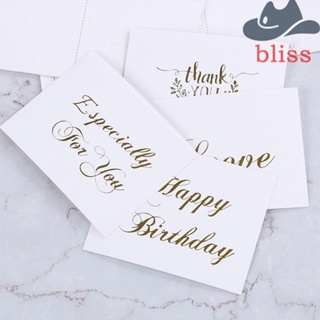 BLISS การ์ดอวยพรวันเกิด ซองจดหมาย ลาย Thank You DIY 100 ชิ้น