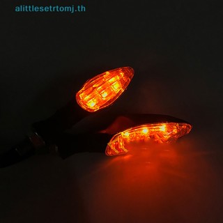 Alittlese ไฟเลี้ยว Led 3 ดวง 12V สําหรับรถจักรยานยนต์ Cafe Racer Honda BMW Yamaha 2 ชิ้น