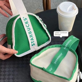 【ในการจัดส่ง】Starbucks Mini Triangle Bag Lunch Bag กระเป๋ามัมมี่ความจุขนาดใหญ่