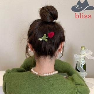 BLISS กิ๊บติดผม รูปดอกทิวลิป ขนาดเล็ก ประดับไข่มุก สไตล์ฝรั่งเศส เรโทร เครื่องประดับ สําหรับผู้หญิง