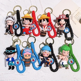 พวงกุญแจรถยนต์ ลายการ์ตูนอนิเมะ One Piece Luffy Roronoa Zoro Chopper Usopp Kawaii อุปกรณ์เสริม