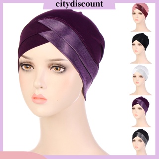 &lt;citydiscount&gt; ผ้าโพกหัว ผ้าไหม ยืดหยุ่น พับได้ ไร้ขอบ เครื่องประดับผม