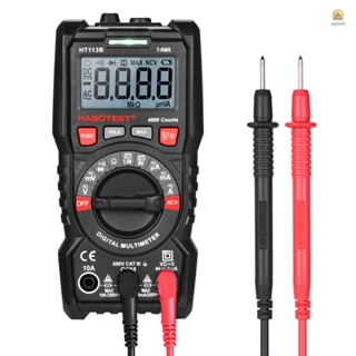 Habotest มัลติมิเตอร์ดิจิทัล RMS 4000 นับครั้ง ไม่สัมผัส โวลต์มิเตอร์ แอมมิเตอร์ โอห์มมิเตอร์ วัดแรงดันไฟฟ้า AC/DC ความต้านทานกระแสไฟฟ้า ความต่อเนื่อง ทดสอบไดโอด NCV
