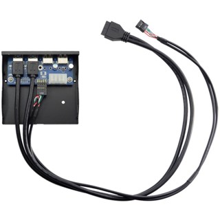 Rich2.br แผงด้านหน้า 35 นิ้ว USB 30 20 19 9PIN 4-Hub สําหรับเดสก์ท็อป PC