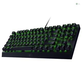 [พร้อมส่ง] Razer BlackWidow X Tenkeyless คีย์บอร์ดเล่นเกม แบบใช้สาย 87 คีย์ สีเขียว