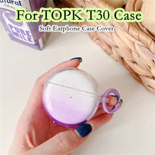 【Trend Front】เคสหูฟัง แบบนิ่ม ไล่โทนสี สําหรับ TOPK T30 TOPK T30