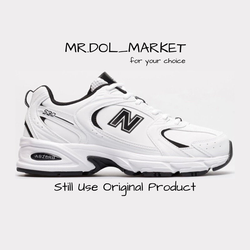 ของแท้ 100% New Balance 530 MR530SYB White Black Sneakers