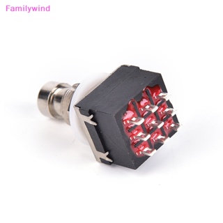 Familywind&gt; กล่องเหยียบเอฟเฟคกีตาร์ โลหะ 9-pin 3PDT สีดํา 1 ชิ้น