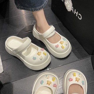 SELINE  รองเท้าแตะ รองเท้าแตะผู้หญิง crocs รองเท้าหัวโต รองเท้าผู้หญิง รองเท้าใส่ในบ้าน รองเท้าแตะผู้หญิงแฟชั่น ทันสมัย Stylish High quality รุ่นใหม่ B91H0BR 37Z230910