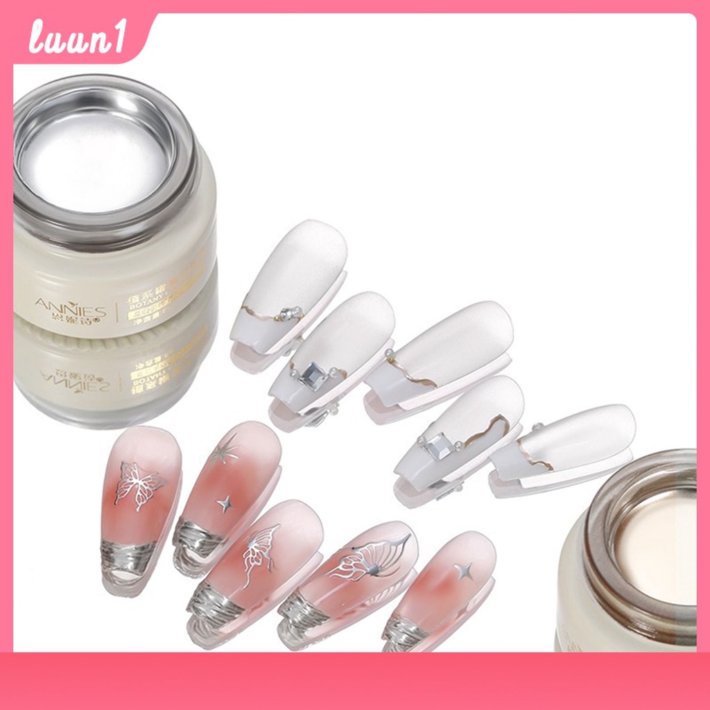Annies 8ml สีเพ้นท์เจลเมทัลลิค​ น้ํายาทาเล็บเจลยูวีเมทัลลิก เจลทาเล็บเจล ลายดอกไม้ สีทอง สีเงิน กระจก กลิตเตอร์ cod