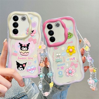 สําหรับ OPPO Reno4 Reno9 Reno 4 9 9Pro A78 A58 4G A98 5G A17 A17K A16K เคสมือถือ Soft TPU Case เคสป้องกัน 3D Cute Cartoon Kuromi Snoopy Bear Rabbit เปลือกซิลิคอน เปลือกกันกระแทก มีเชือกแขวน