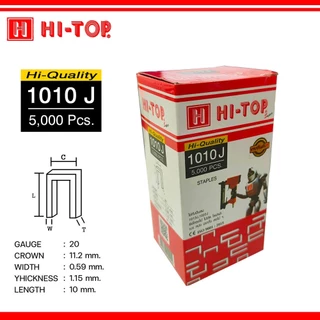 HI-TOP ลูกแม็กขาคู่ ลูกแม็ก ขาคู่ ยิงไม้ เบอร์ 1004J, 1006J, 1008J, 1010J, 1013J,1016J, 1019J, 1022J (กล่องละ 5,000 นัด)