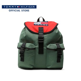 Tommy Hilfiger กระเป๋าเป้ผู้ชาย รุ่น AM0AM11161 MBG - สีเขียว