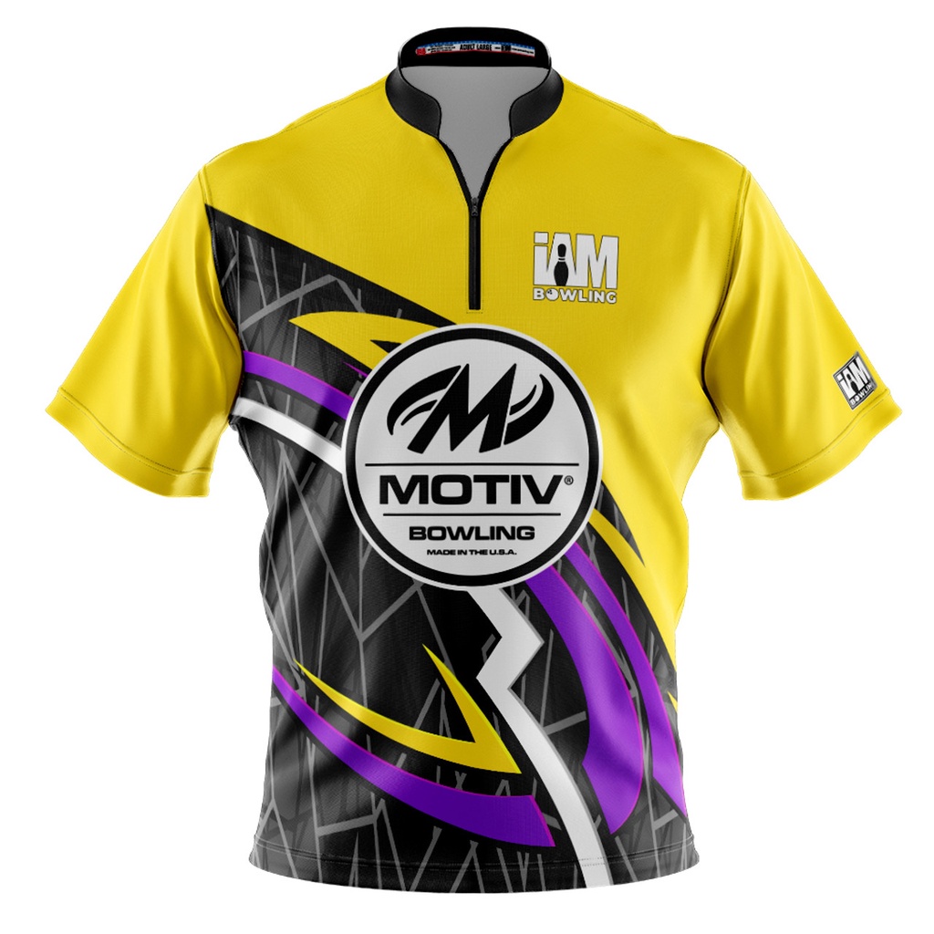 MOTIV DS Bowling Jersey - ออกแบบ 2021-MT 3D Zip Collar Bowling เสื้อชื่อ DIY