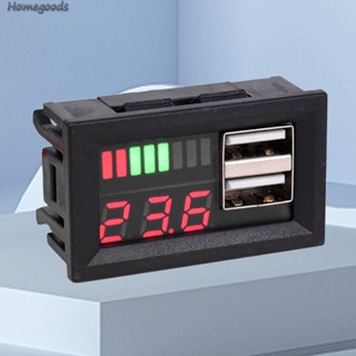 โวลต์มิเตอร์แบตเตอรี่รถยนต์ 12V 5V 2A สําหรับยานพาหนะ [homegoods.th]