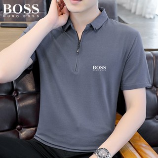 ใหม่ เสื้อโปโล BOSS สวมใส่สบาย แฟชั่นคู่รัก สําหรับผู้ชาย และผู้หญิง