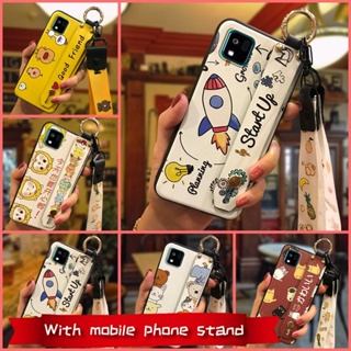 Cover Cute Phone Case For Kyocera Kantan Sumaho3/A205KC Lanyard Phone Holder Anti-knock TPU Anti-dust Wristband Durable