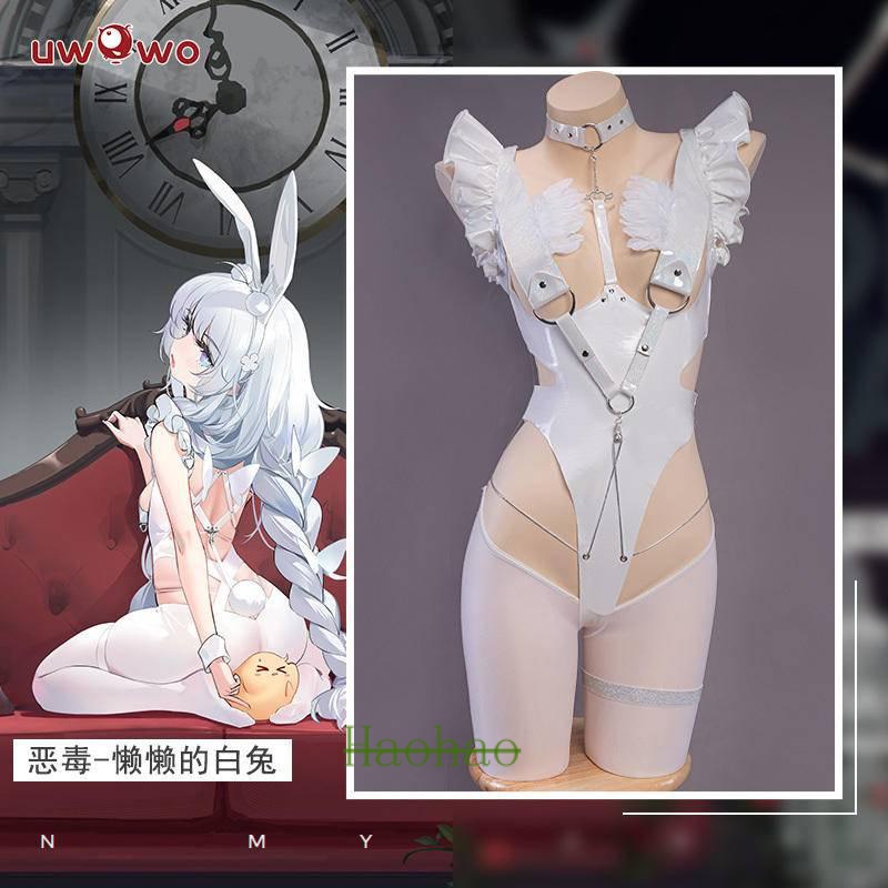 Uwo Azur Lane MNF Le Malin Lazy White Rabbit คอสเพลย์เครื่องแต่งกายกระต่ายสาว