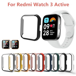 เคสป้องกันเต็มรูปแบบ สําหรับ Xiaomi Redmi Watch 3 Active Soft TPU ใส ป้องกันหน้าจอ ฝาครอบกันชน กระจกนิรภัย ป้องกันหน้าจอ