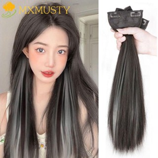 Mxmusty กิ๊บติดผมไฟเบอร์ ทนความร้อน สีเทา สีฟ้า สําหรับผู้หญิง