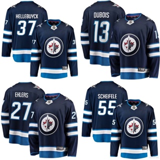 เสื้อกีฬาแขนยาว NHL Winnipeg Jets Home Jersey Scheifele Dubois Ehlers Hellebuyck พลัสไซซ์