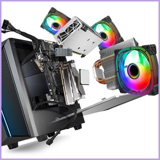 พัดลมระบายความร้อน Rgb 5V 3-PIN 120 มม. เสียงเงียบ สําหรับเคส PWM CPU Cooler goth