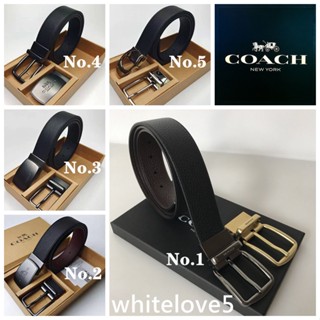 Boxed Wide Mix Harness Belt F55434 หนังแท้ เข็มขัด ผู้ชาย COAC H แฟชั่น เข็มขัด