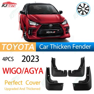 【หนาและอัพเกรด】บังโคลน อุปกรณ์เสริม สําหรับตกแต่งรถยนต์ Toyota Agya Wigo 2023 4 ชิ้น