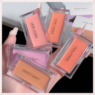 Sweet Mint Monochrome Blush Cream Fine Silky Pink Purple Pigment Low Saturation Natural Blush Sweatproof Long-last Face Makeup 5 Color JOYFEEL