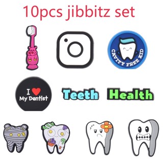 Jibbitz แปรงสีฟัน Crocs Jibitz ลายการ์ตูน 10 ชิ้น สําหรับผู้หญิง