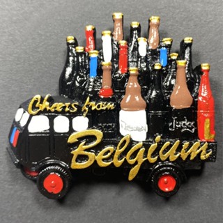 สติกเกอร์แม่เหล็ก ลาย Belgian Beer Truck สําหรับตกแต่งบ้าน ตู้เย็น ของที่ระลึก