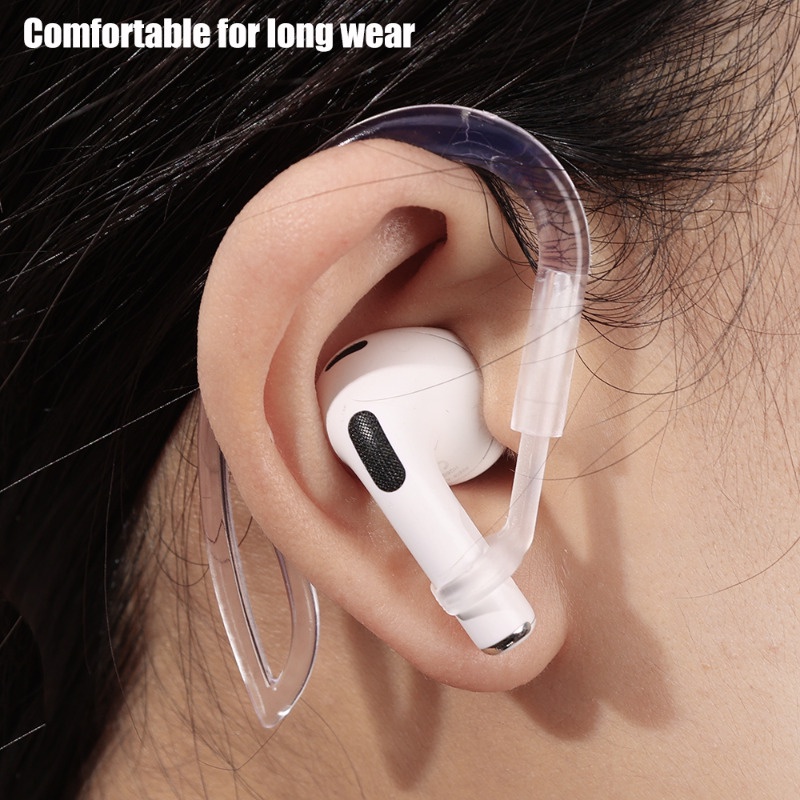 ตะขอเกี่ยวหู กันลื่น สําหรับหูฟังกีฬา / ตัวยึดหูฟัง ซิลิโคนนิ่ม ป้องกันการสูญหาย / สําหรับ Airpods รุ่น 1/2 ห่วงใส / หูฟัง ถอดออกได้ ป้องกันการหล่น ที่เกี่ยวหู