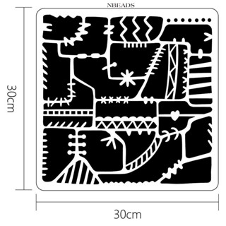 แผ่นแม่แบบฉลุลาย ฉลุลาย ขนาด 30x30 ซม. สําหรับตกแต่งสมุดภาพ อัลบั้มรูปภาพ เสื้อผ้า DIY 1 ชิ้น