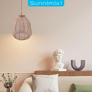 [Sunnimix1] โคมไฟหวายจําลอง สําหรับแขวนตกแต่งบ้าน คาเฟ่ ของขวัญพิธีขึ้นบ้านใหม่