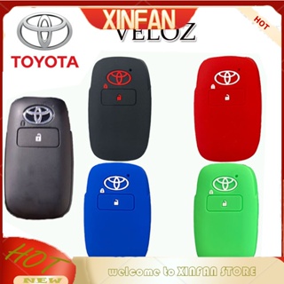 Xinfan ปลอกกุญแจรถยนต์ ซิลิโคน กันกระแทก สีดํา แดง น้ําเงิน เขียว สําหรับ TOYOTA VELOZ 2021-2022