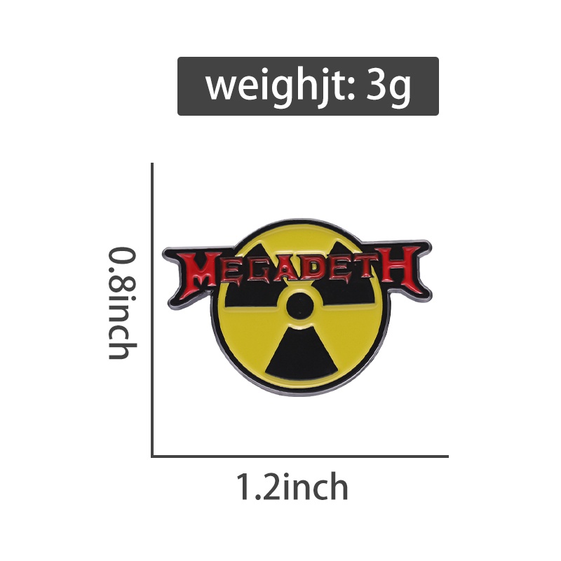 เข็มกลัด รูปการ์ตูนโลโก้เตือนภัย เครื่องประดับ สําหรับเพื่อน - รูปที่ 3