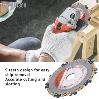 Gemini308 5in Angle Grinder Chain Disc 9 ฟันเลื่อยวงเดือนไม้แกะสลักใบมีดตัดแบบวงกลม Slotting