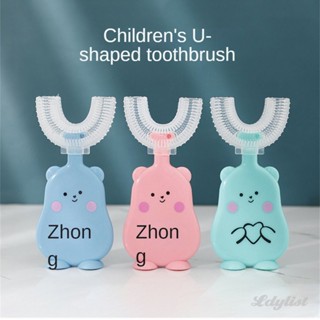 ღ Kids U-shape Toothbrush 360 Degrees Baby Soft Silicone Toothbrush 2-12 Years Old Children Tooth Brush For Toddlers Oral Care Cleaning