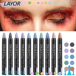 Layor อายแชโดว์ ไฮไลท์ เนื้อชิมเมอร์ 16 สี กันน้ํา กันเหงื่อ ติดทนนาน 16 สี