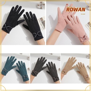 Rowans ถุงมือขับรถ หน้าจอสัมผัส แฟชั่นฤดูหนาว กลางแจ้ง